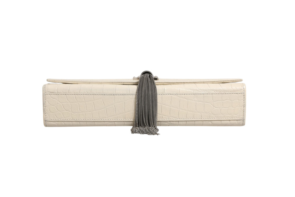 Saint Laurent Kate Tassel Small Croc-Embossed Leather Saint Laurent