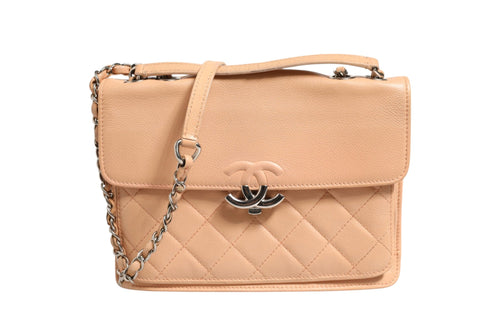 Chanel Goatskin Quilted Small CC Box Flap Bag Chanel