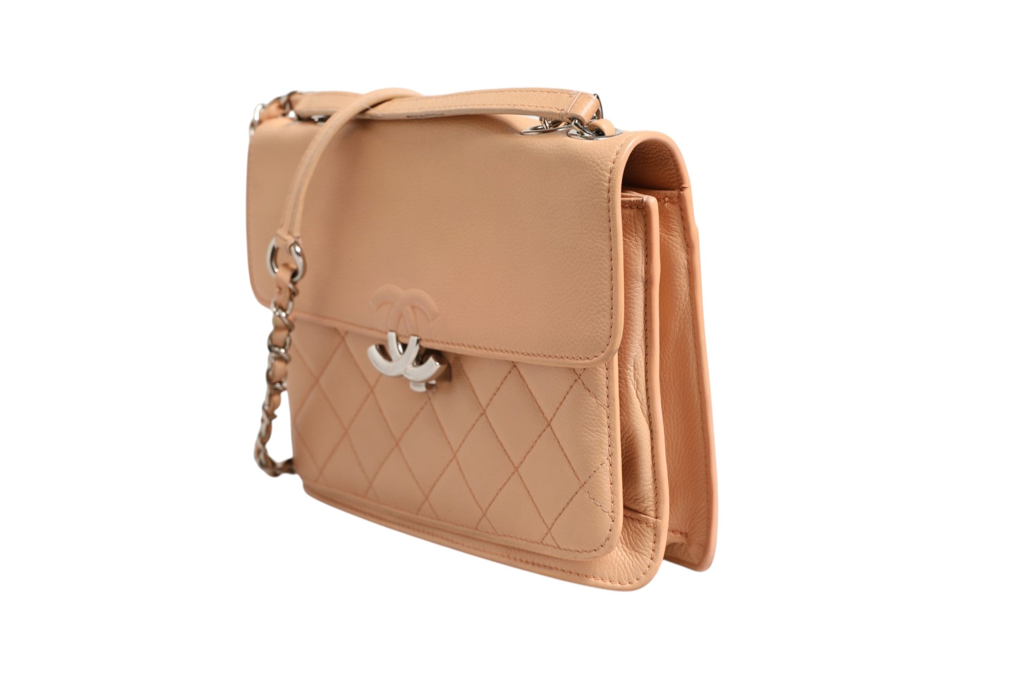 Chanel Goatskin Quilted Small CC Box Flap Bag Chanel
