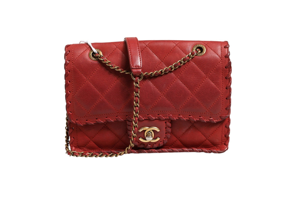Chanel Mini Flap Bag Lambskin Braided Calfskin Gold Tone Metal Chanel