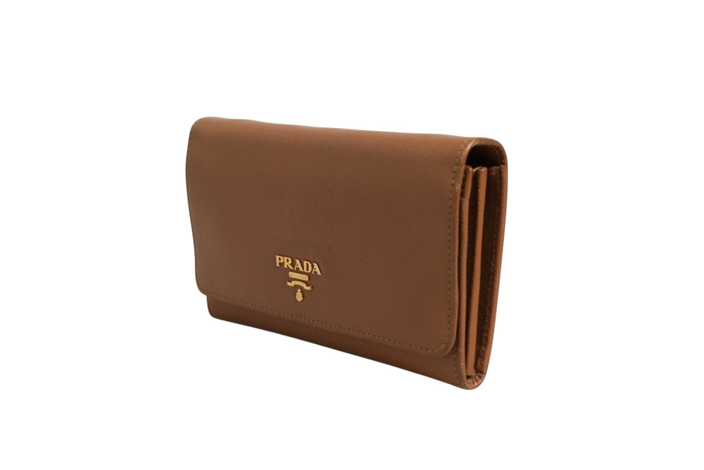 Prada Brown and Gold Wallet Strap Prada