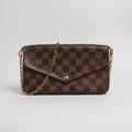 Louis Vuitton Damier Ebene Pochette Felice Chain Wallet Louis Vuitton