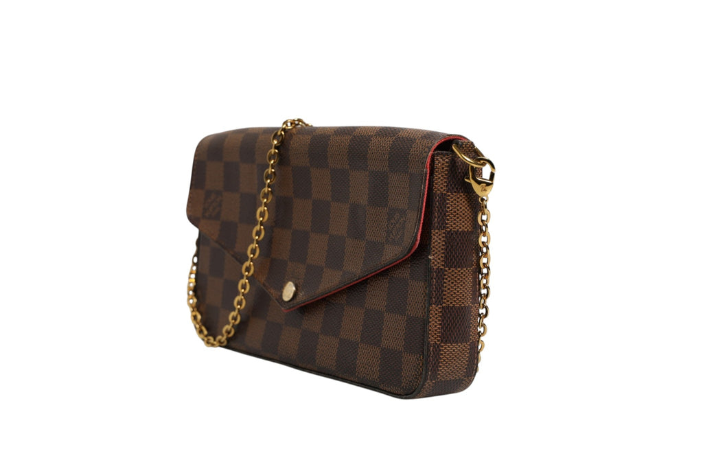 Louis Vuitton Damier Ebene Pochette Félicie Chain Wallet Louis Vuitton