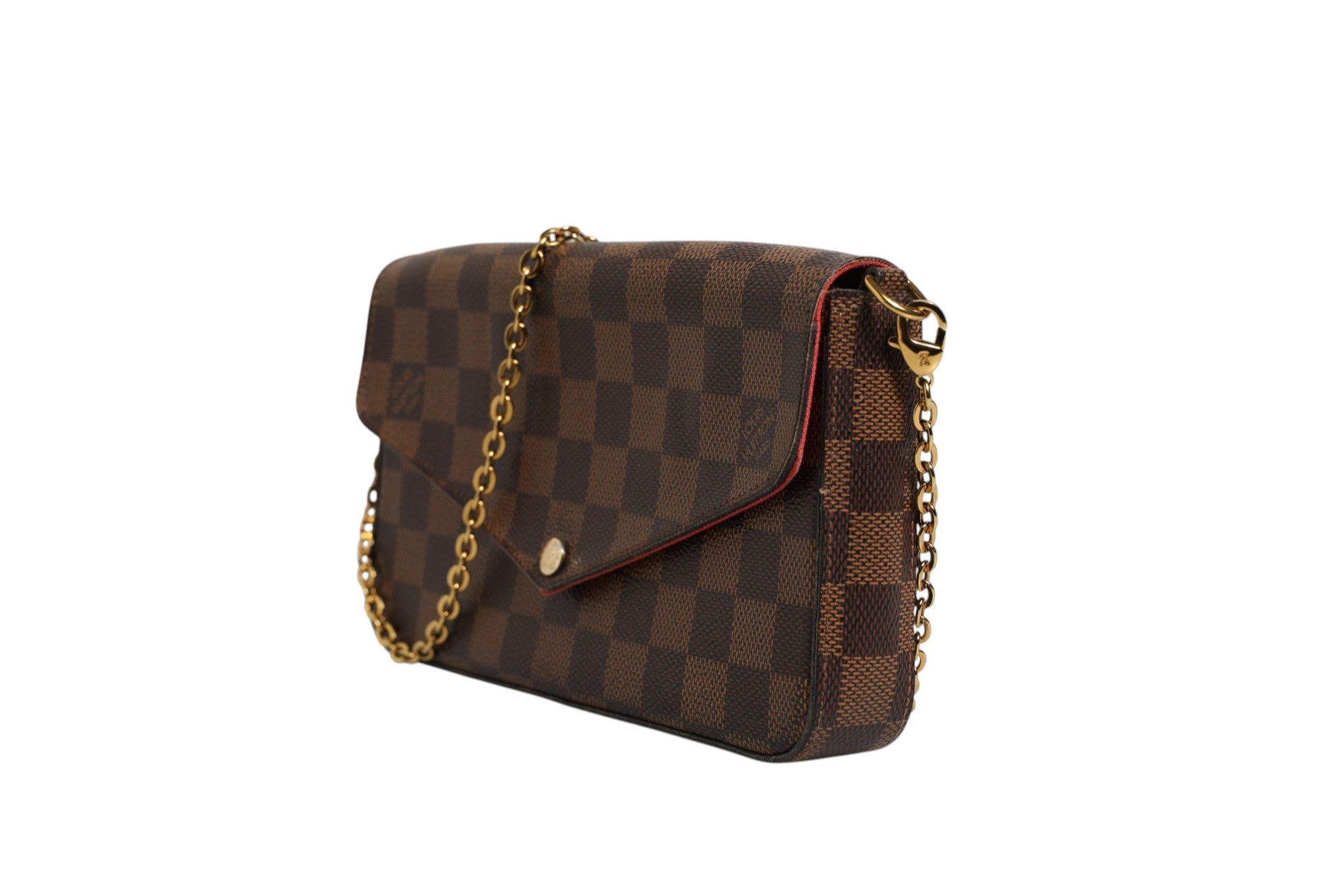 Louis Vuitton Damier Ebene Pochette Félicie Chain Wallet Louis Vuitton
