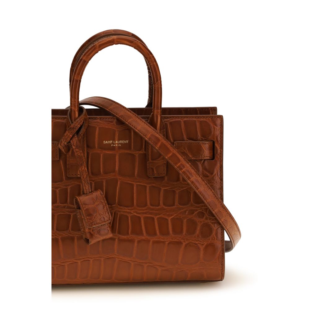 Saint Laurent Brown Calf Leather Bos Taurus Handbag Saint Laurent