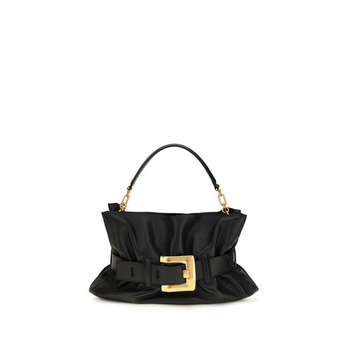 Balmain Black Calf Leather Bos Taurus Shoulder Bag Balmain