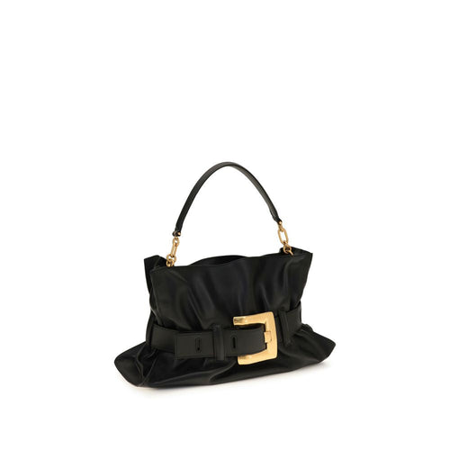 Balmain Black Calf Leather Bos Taurus Shoulder Bag Balmain