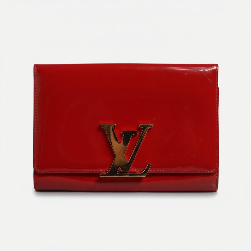 Louis Vuitton Louise PM Red Patent Leather Wallet On Chain Louis Vuitton