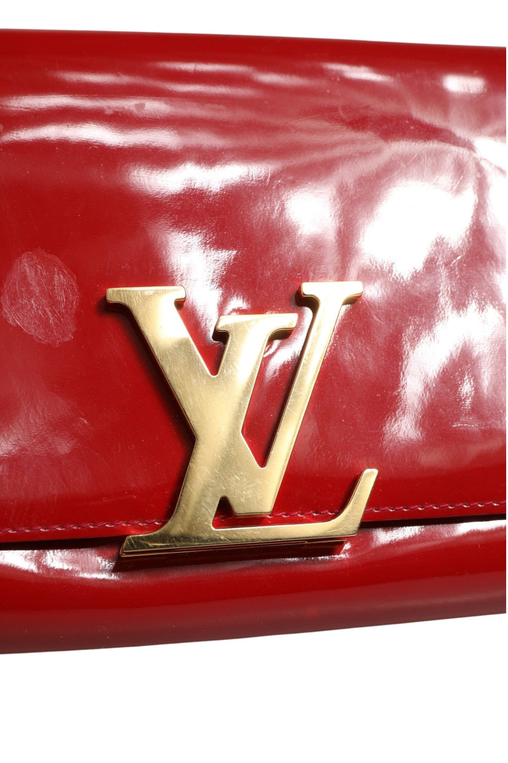 Louis Vuitton Louise PM Red Patent Leather Wallet On Chain Louis Vuitton
