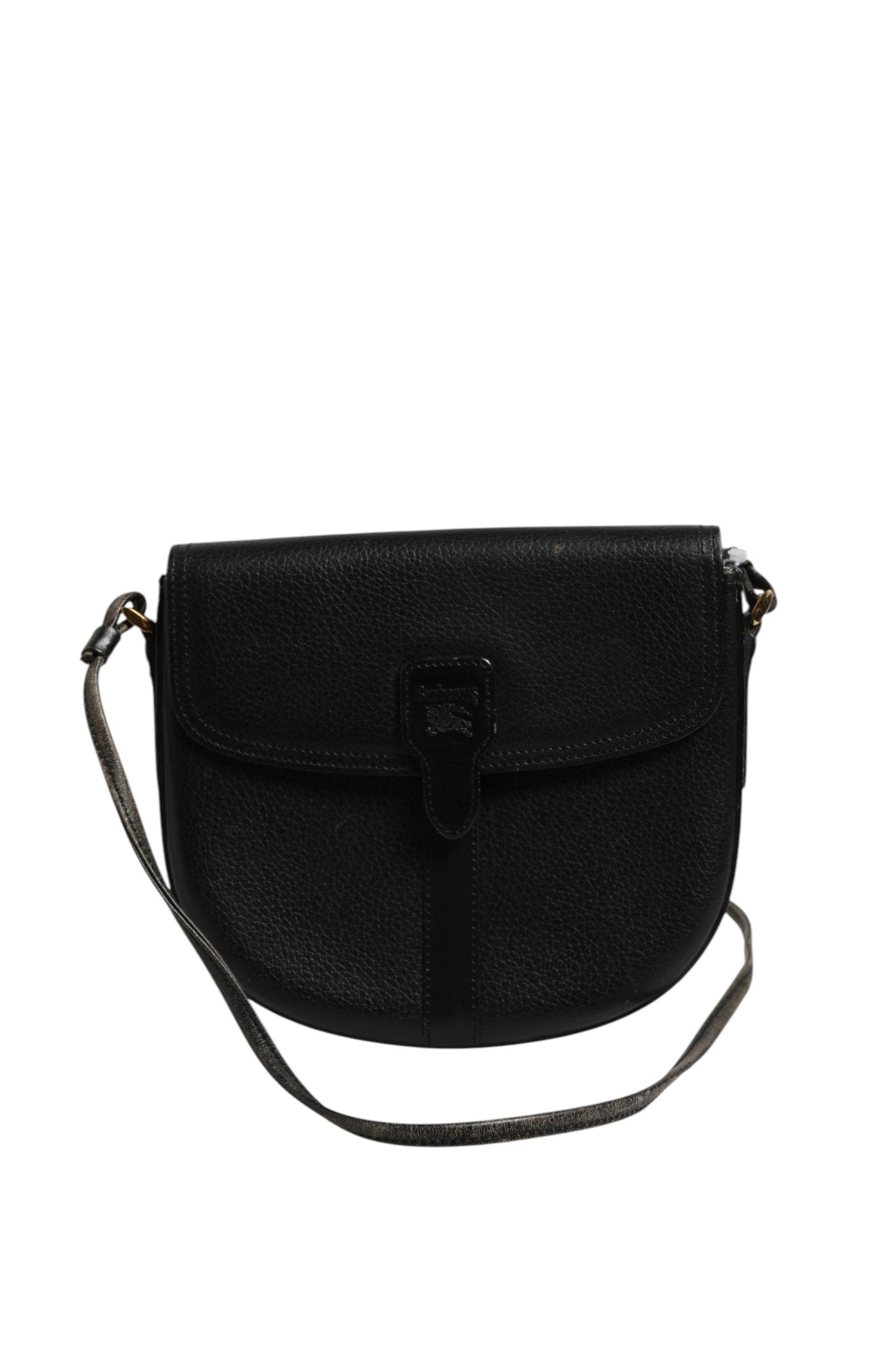 Burberry Black and Gold leather logo crossbody bag Burberry