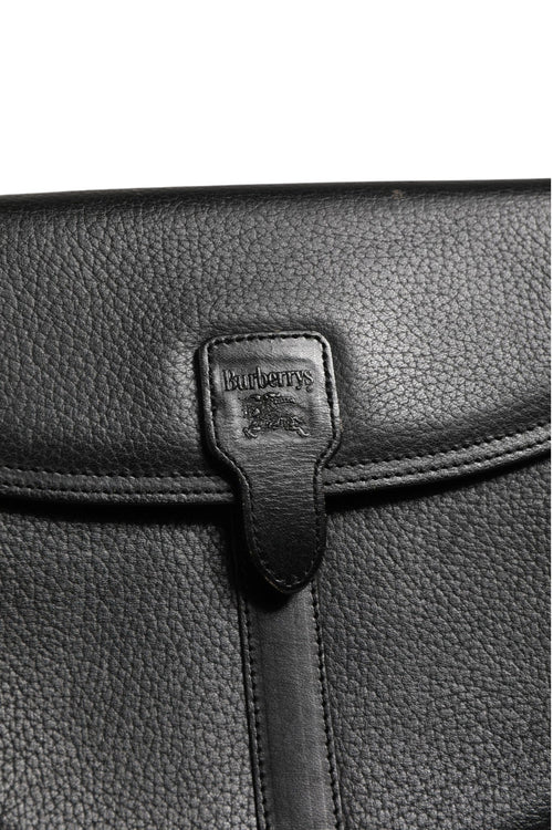Burberry Black and Gold leather logo crossbody bag Burberry