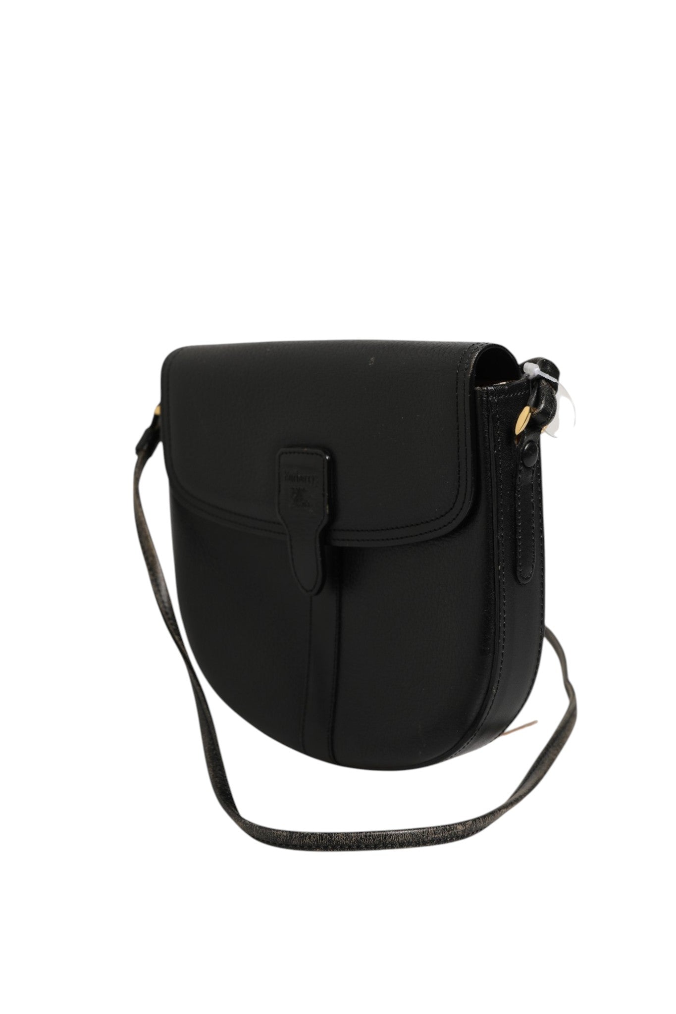 Burberry Black and Gold leather logo crossbody bag Burberry