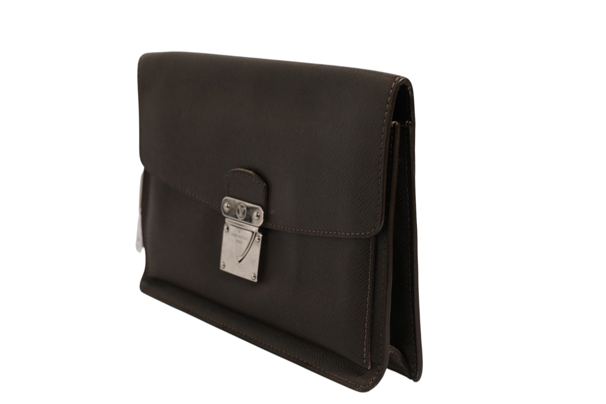 Louis Vuitton Belaia Clutch Taiga Leather Louis Vuitton