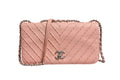 Chanel Small Classic Double Flap Bag Light Pink Chevron Chanel