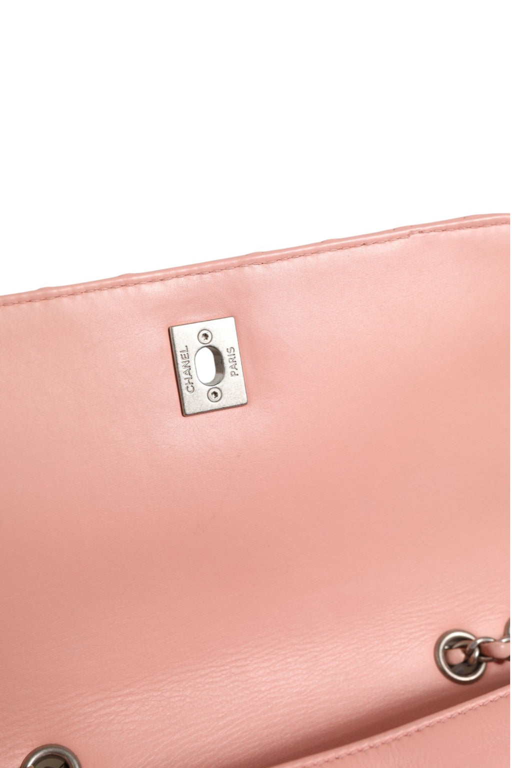 Chanel Small Classic Double Flap Bag Light Pink Chevron Chanel