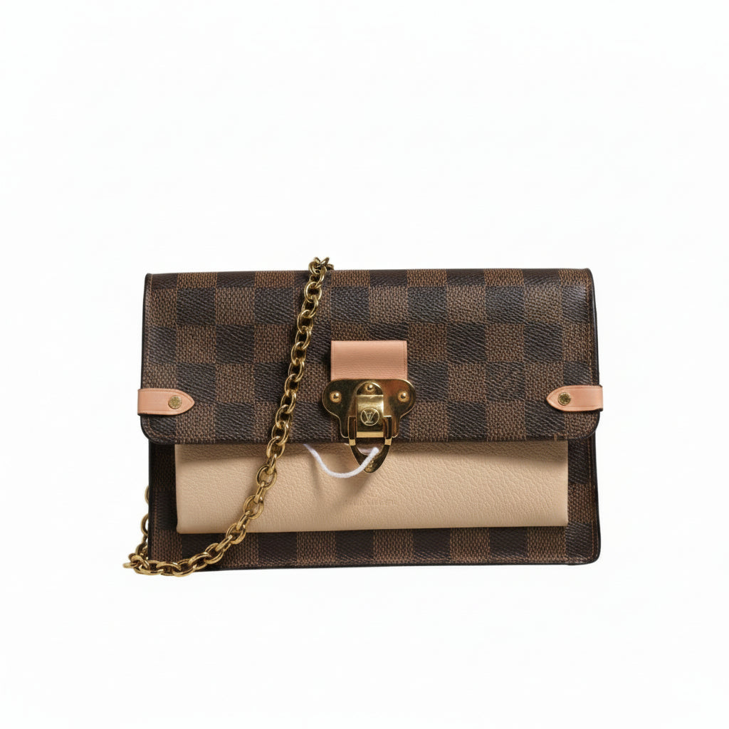 Louis Vuitton Damier Ebene Vavin Chain Wallet Louis Vuitton