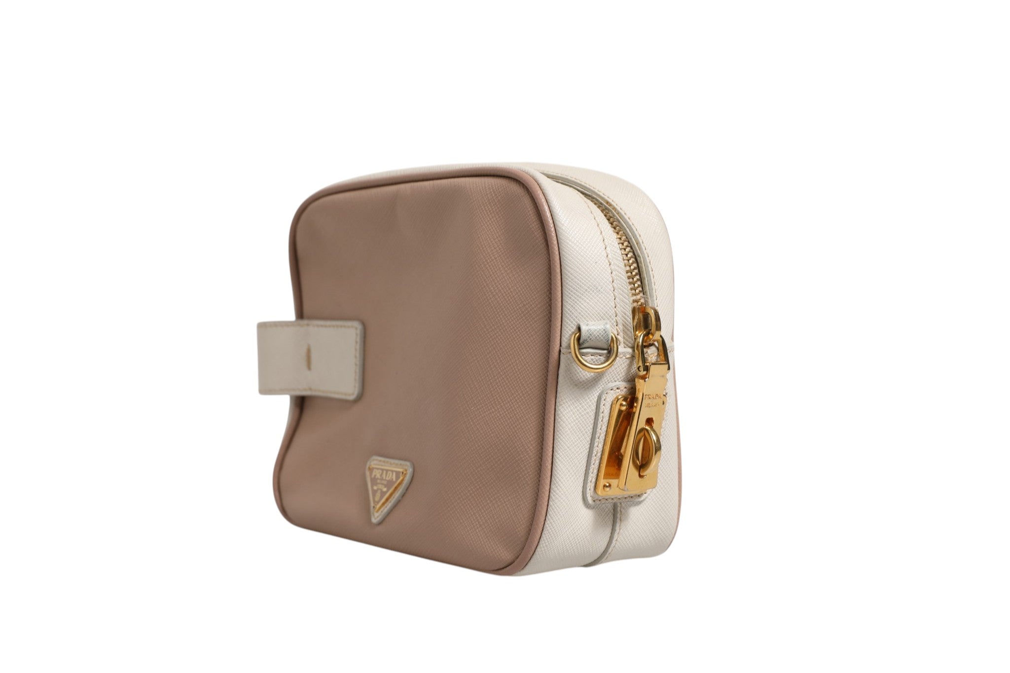 Prada Clay Gray Small Leather Shoulder Bag Prada