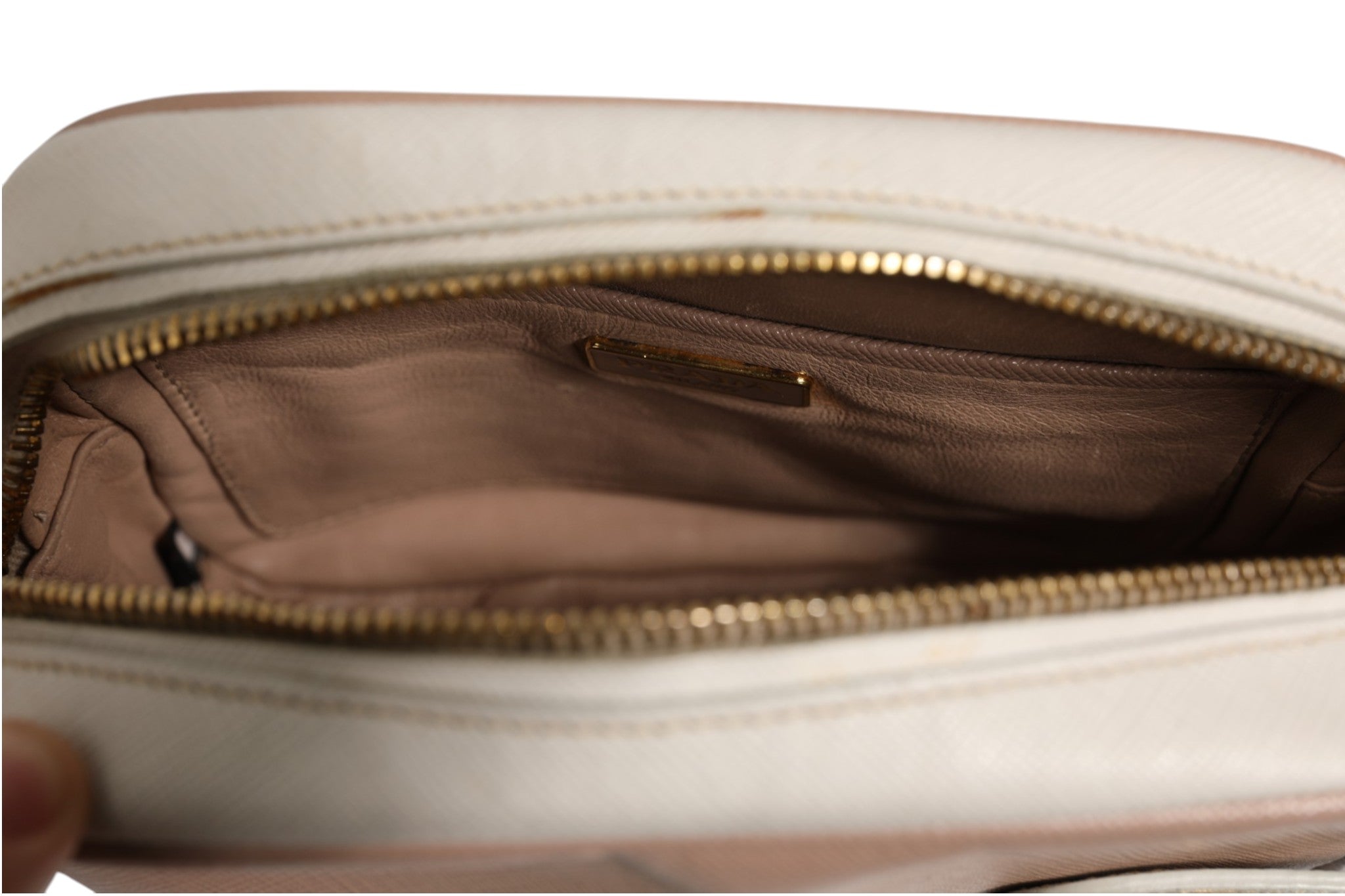 Prada Clay Gray Small Leather Shoulder Bag Prada