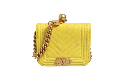 Chanel Crossbody Yellow Leather Bag Chanel