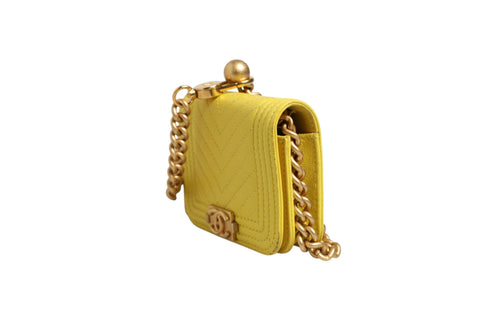 Chanel Crossbody Yellow Leather Bag Chanel