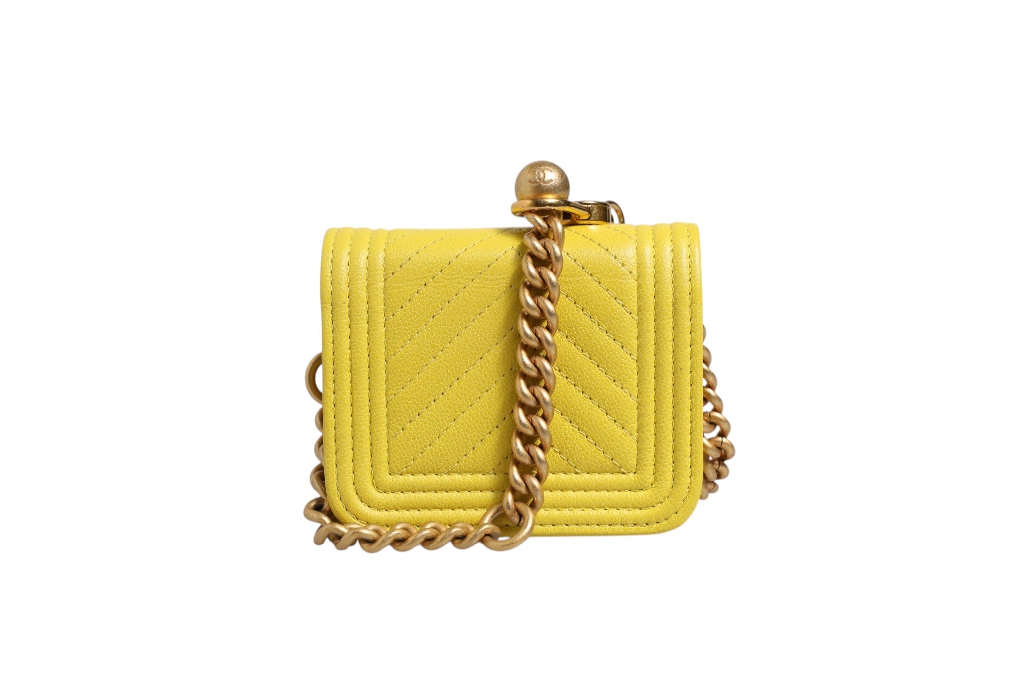 Chanel Crossbody Yellow Leather Bag Chanel