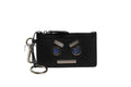 Fendi Vitello Liberty Studded Coin Pouch Key Case Ardesia Fendi