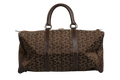 Celine Dark brown and Gold logo duffel Celine