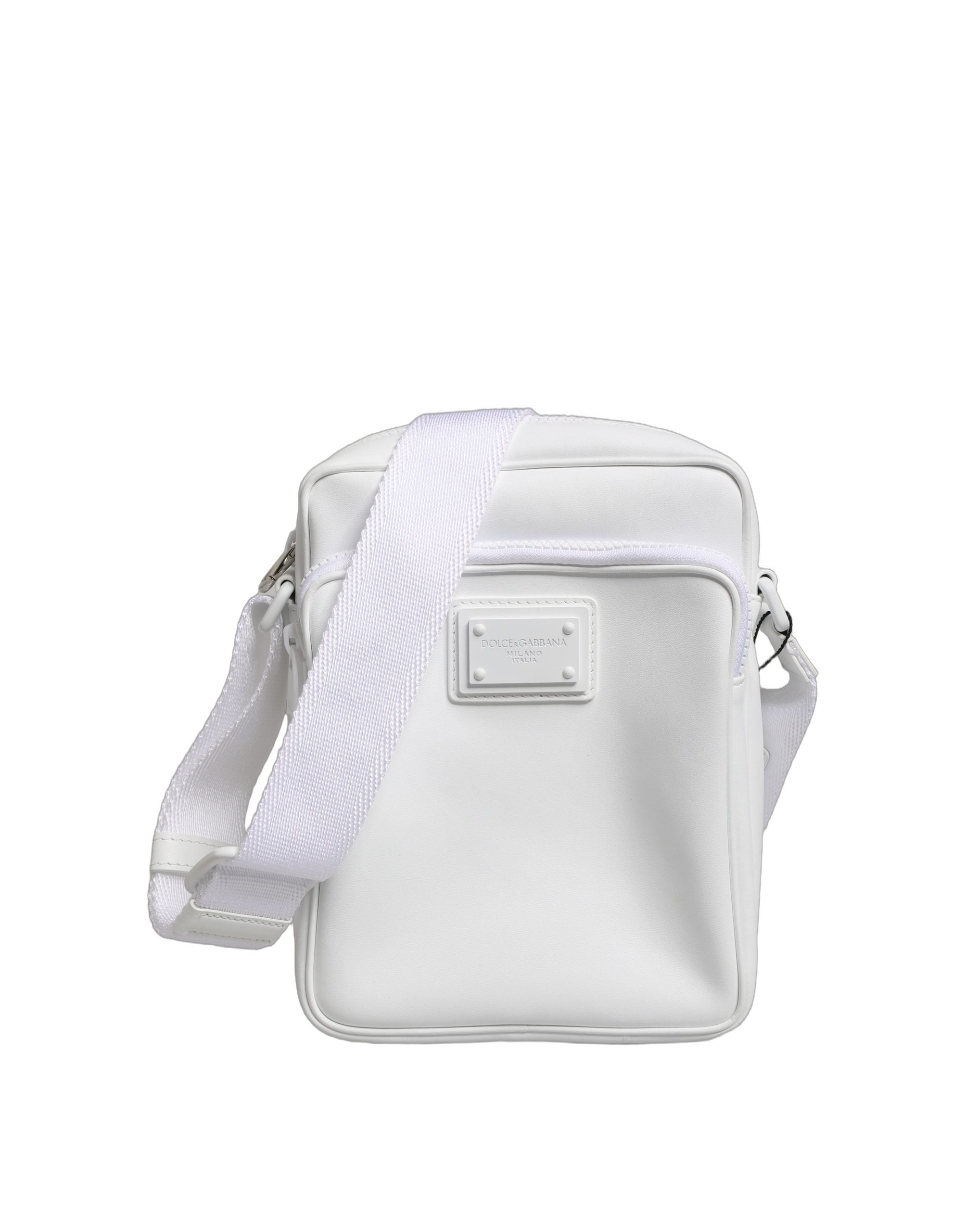 Dolce & Gabbana White Logo Plaque Crossbody Shoulder Borse Men Bag Dolce & Gabbana