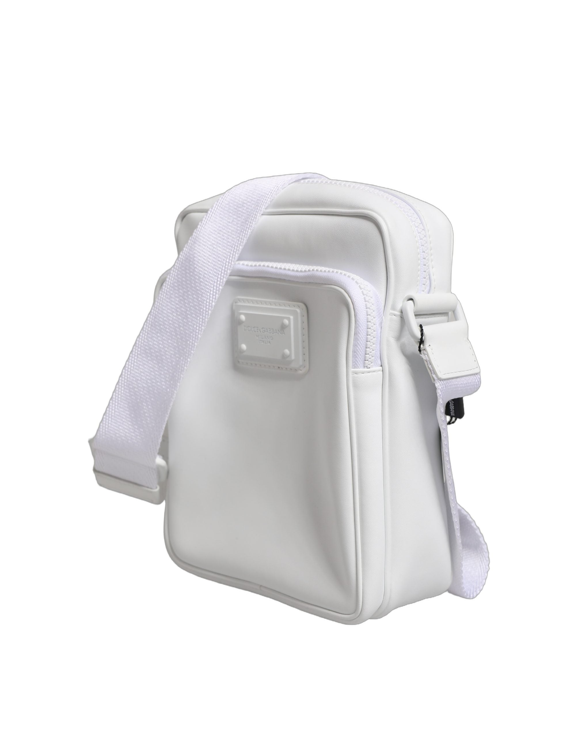 Dolce & Gabbana White Logo Plaque Crossbody Shoulder Borse Men Bag Dolce & Gabbana