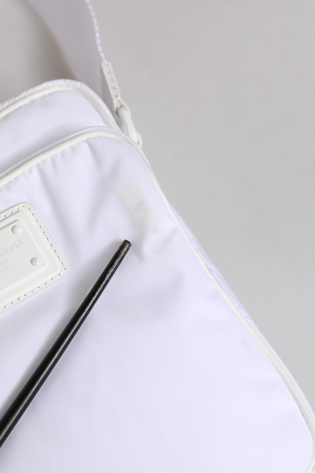 Dolce & Gabbana White Logo Plaque Crossbody Shoulder Borse Men Bag Dolce & Gabbana