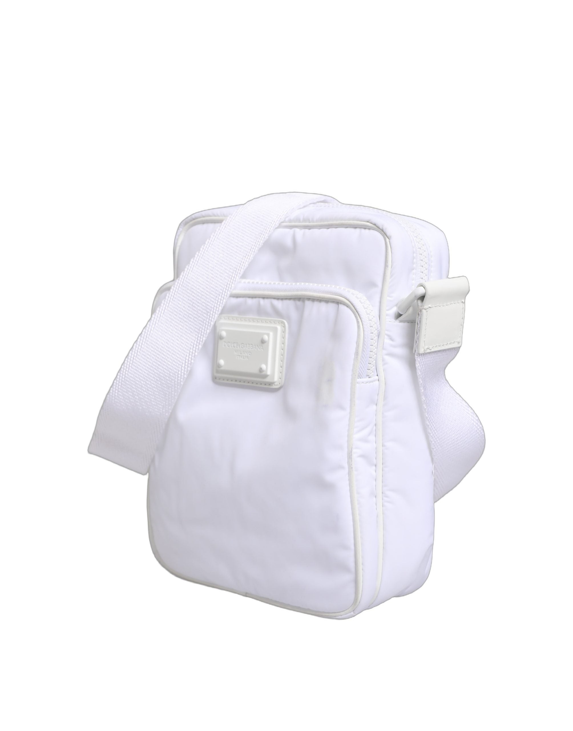 Dolce & Gabbana White Logo Plaque Crossbody Shoulder Borse Men Bag Dolce & Gabbana