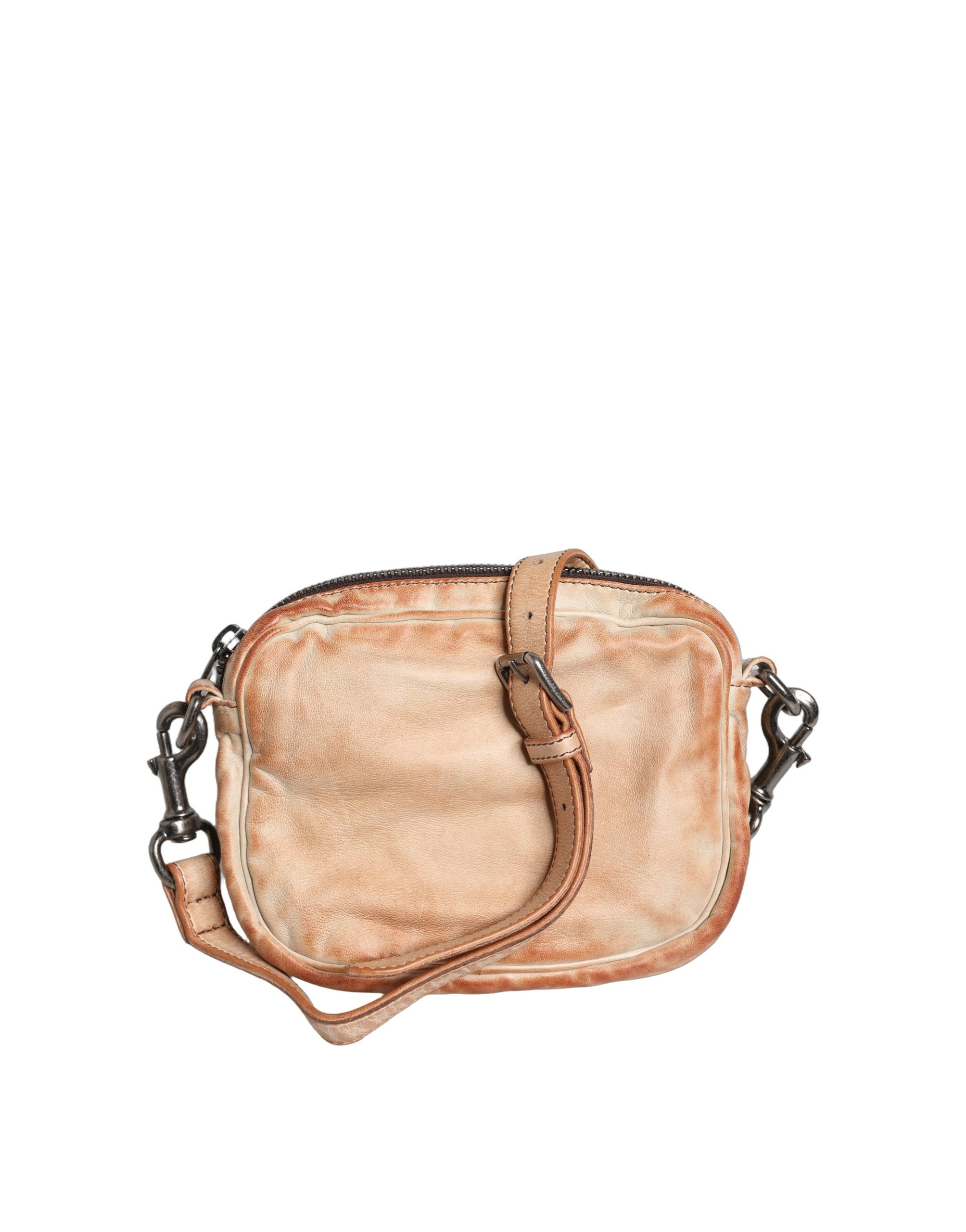 Dolce & Gabbana Beige Vintage Leather Logo Plaque Shoulder Borse Men Bag Dolce & Gabbana