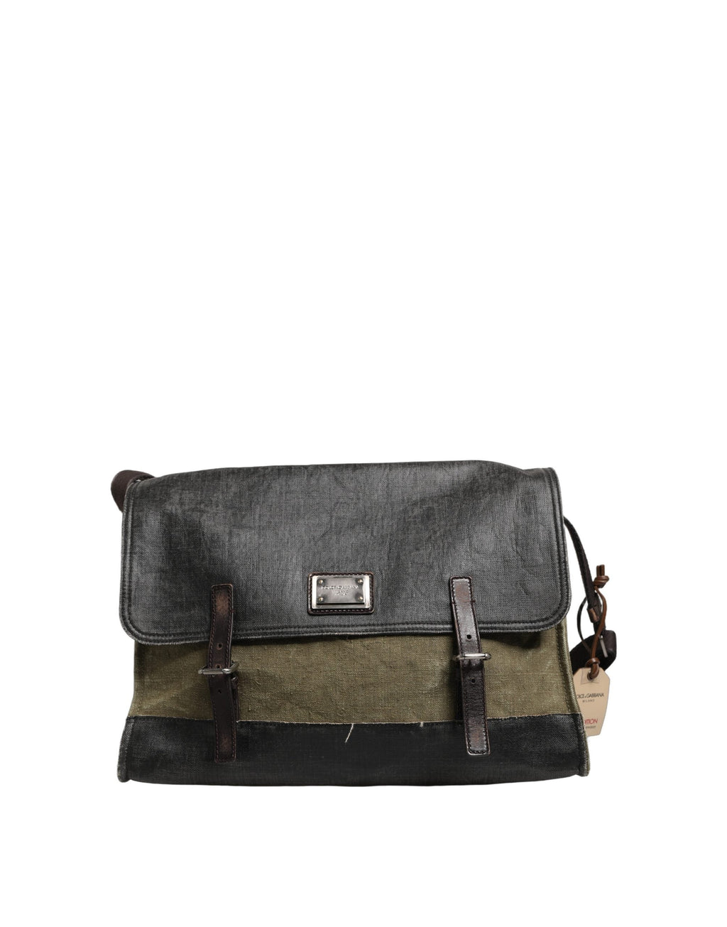 Dolce & Gabbana Military Green Two Tone Messenger Shoulder Borse Men Bag Dolce & Gabbana