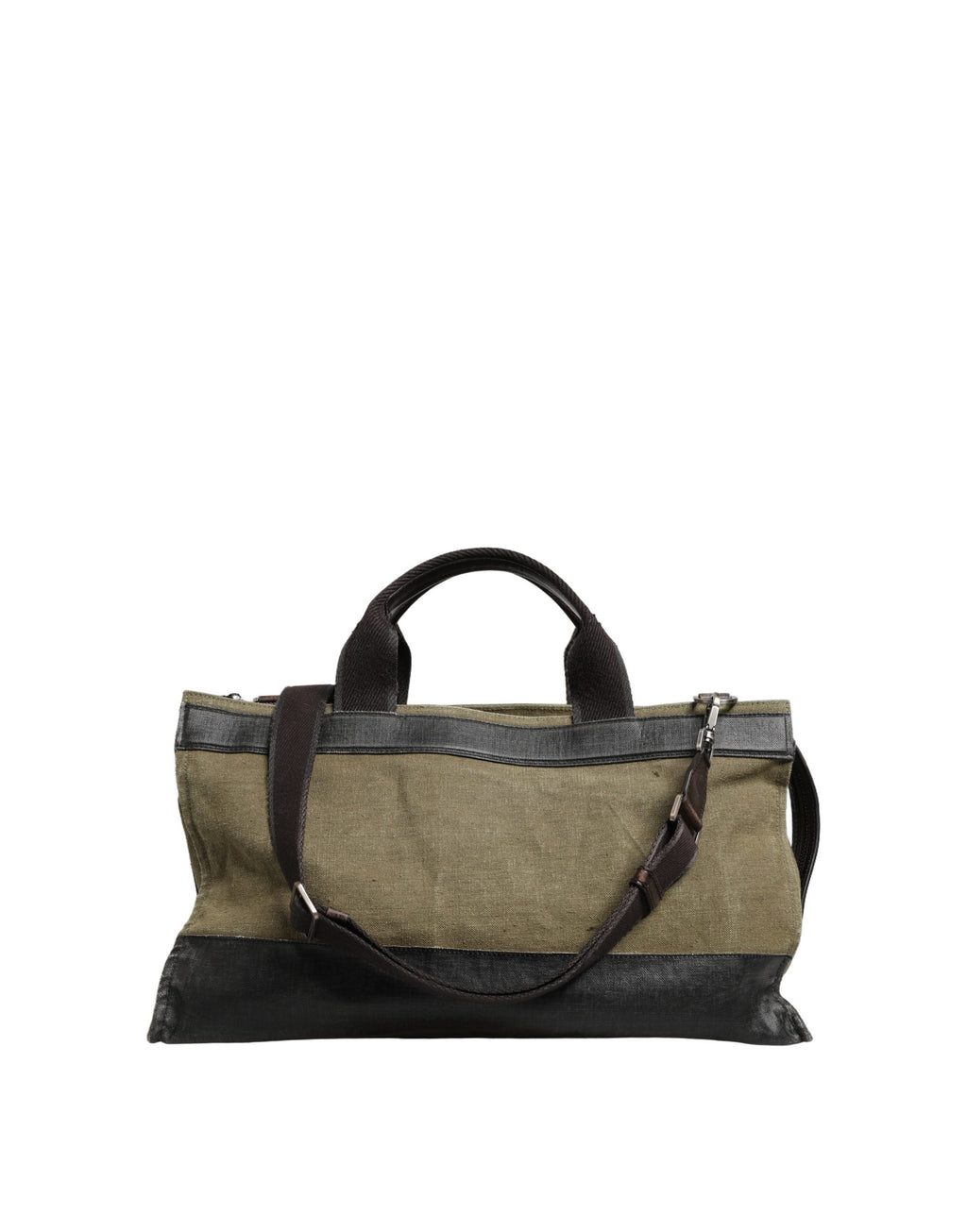 Dolce & Gabbana Military Green Two Tone Tote Duffel Shoulder Borse Bag Dolce & Gabbana