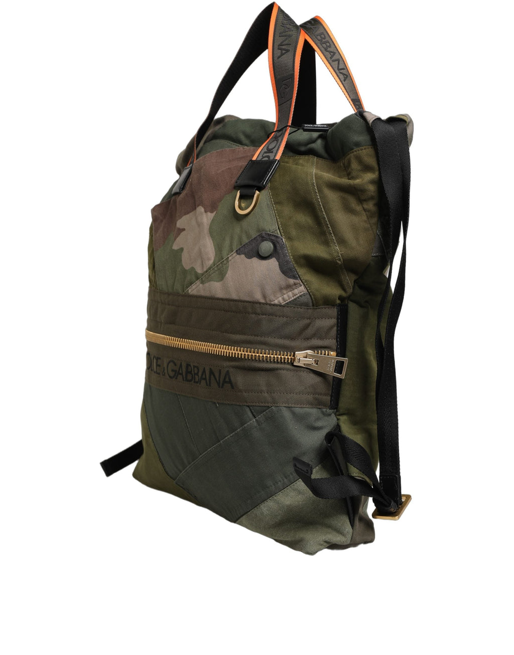 Dolce & Gabbana Military Green Patchwork Rucksack Backpack Borse Men Bag Dolce & Gabbana