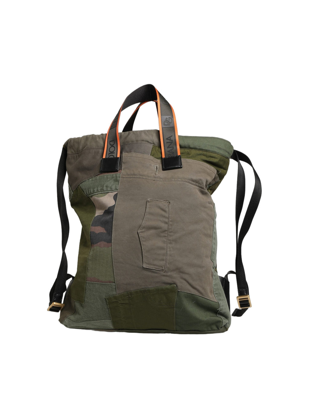 Dolce & Gabbana Military Green Patchwork Rucksack Backpack Borse Men Bag Dolce & Gabbana