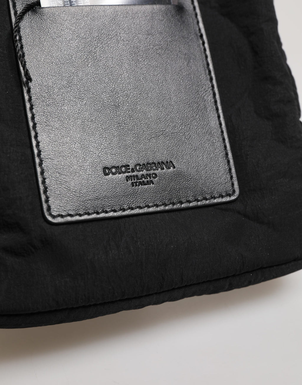 Dolce & Gabbana Black Nylon Rubberized Logo Print Crossbody Borse Bag Dolce & Gabbana