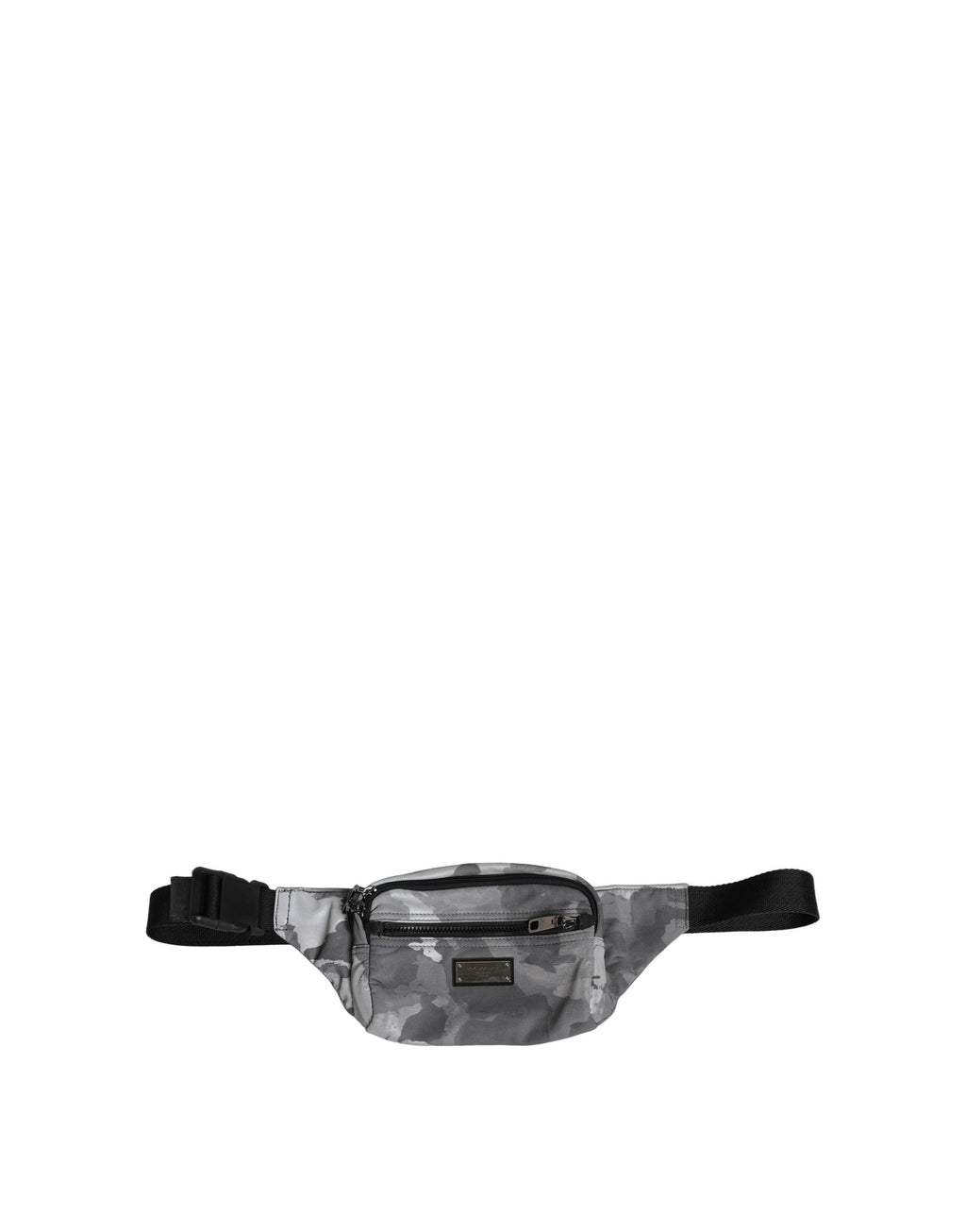 Dolce & Gabbana Black Nylon Brass Plate Camouflage Waist Fanny Pack Bag Dolce & Gabbana