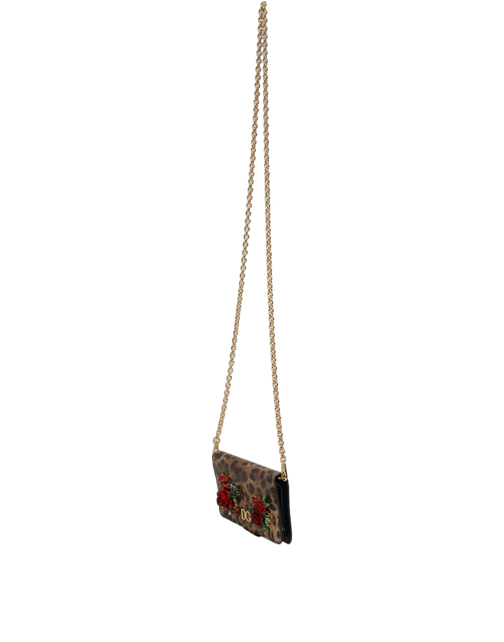 Dolce & Gabbana Flip Cover Brown Leopard Crystal iPhone X - XS Case Dolce & Gabbana