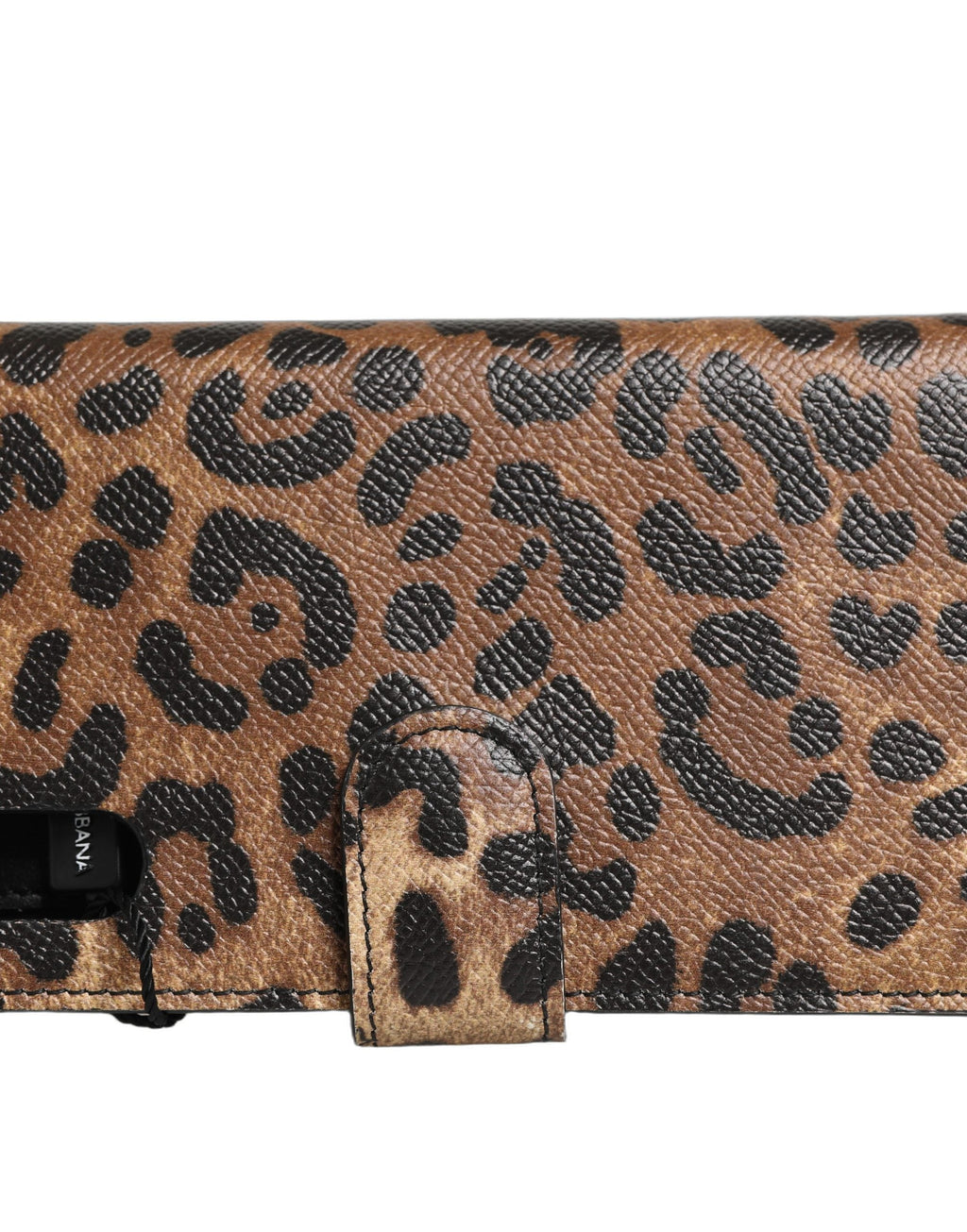 Dolce & Gabbana Flip Cover Brown Leopard Crystal iPhone X - XS Case Dolce & Gabbana