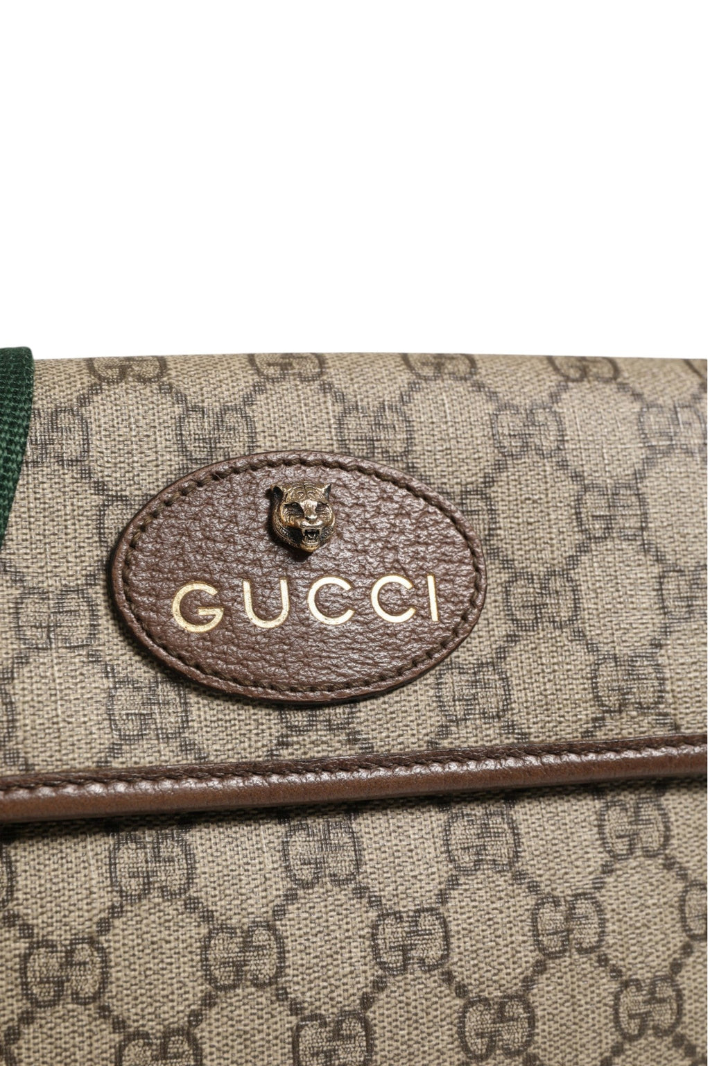 Gucci Supreme Monogram Neo Vintage Web Belt Bag Brown Gucci