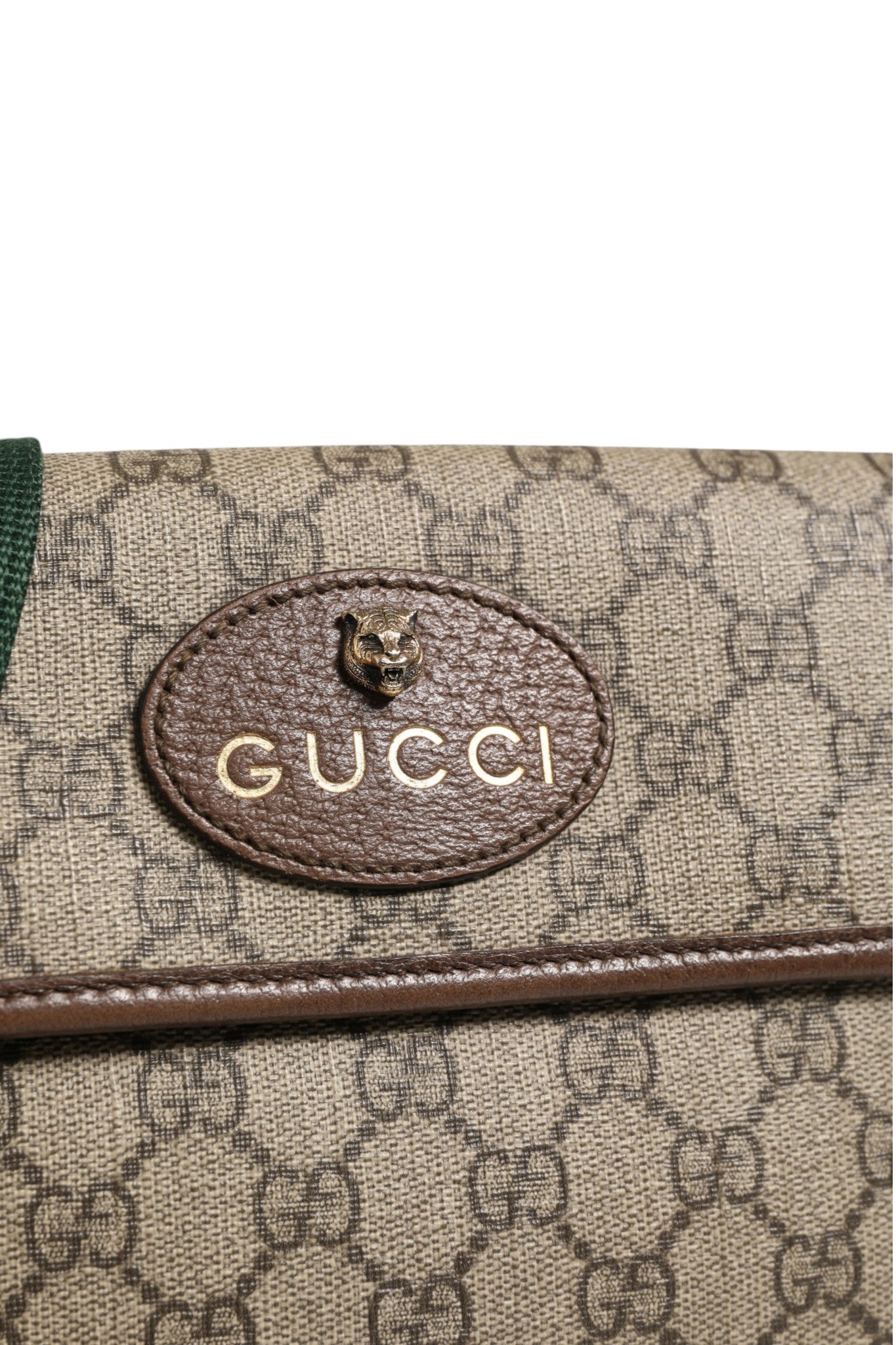 Gucci Supreme Monogram Neo Vintage Web Belt Bag Brown Gucci