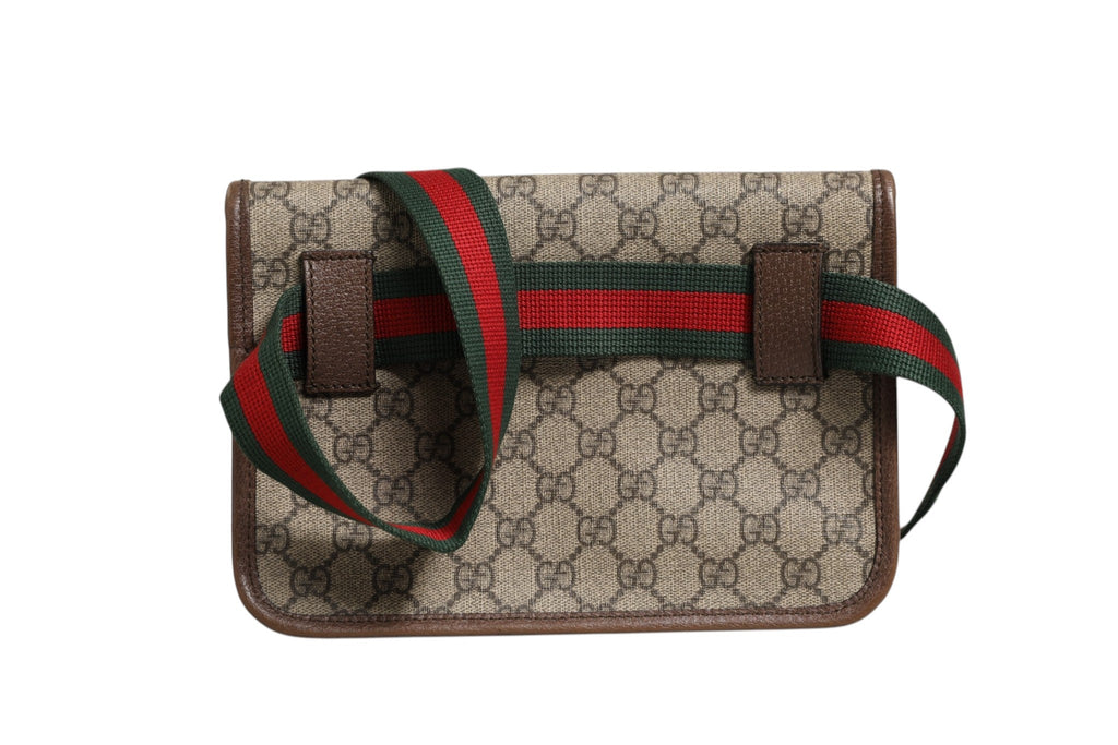 Gucci Supreme Monogram Neo Vintage Web Belt Bag Brown Gucci