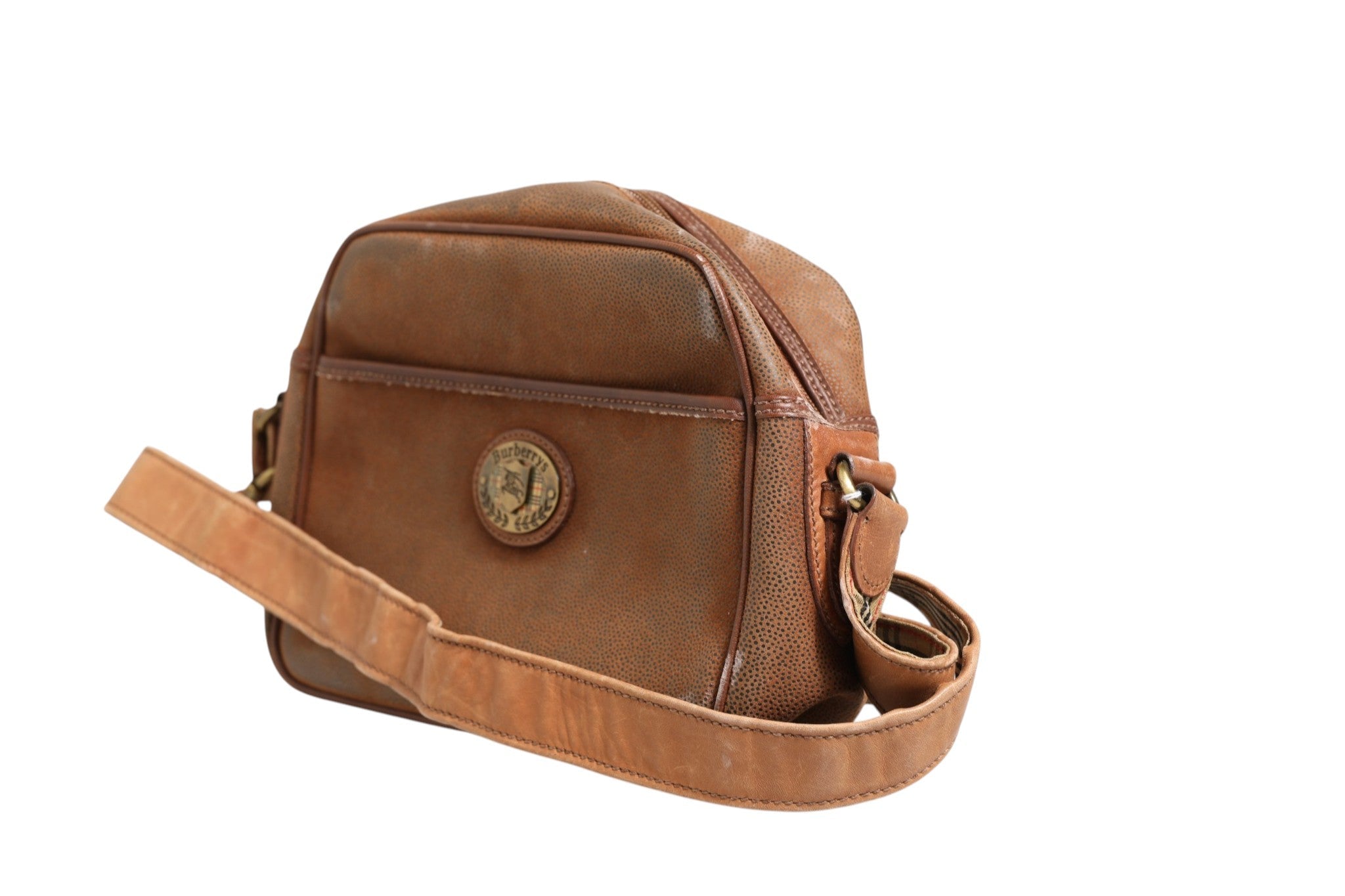 Burberry Brown and Gold Crossbody Bag Burberry