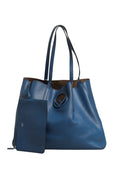 Fendi Leather Navy Blue Shopping Tote Fendi