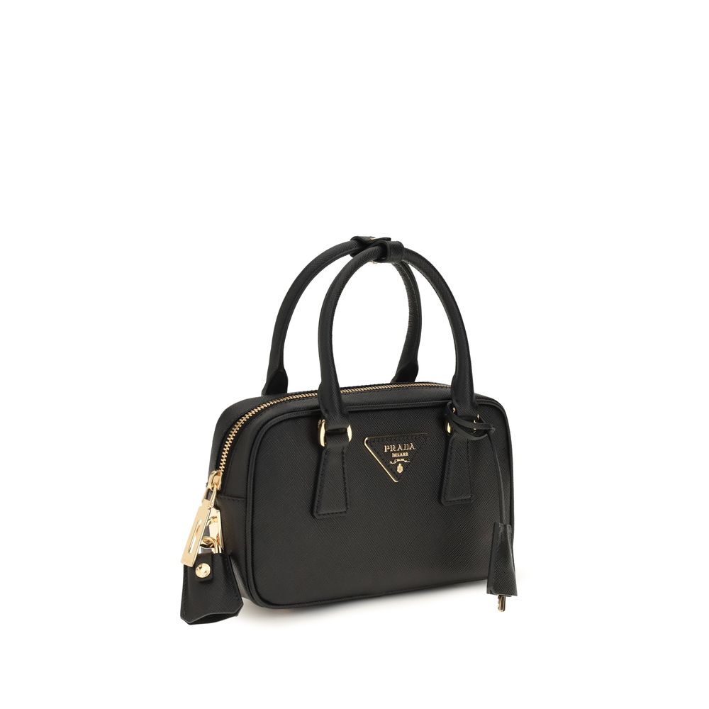 Prada Black Calf Leather Bos Taurus Handbag Prada