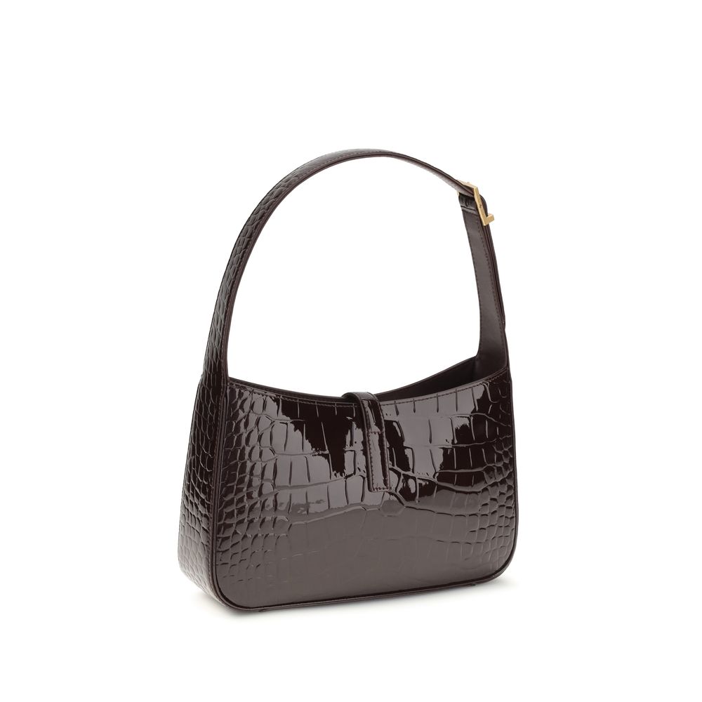 Saint Laurent Bordeaux Crocodile Shoulder Bag Saint Laurent