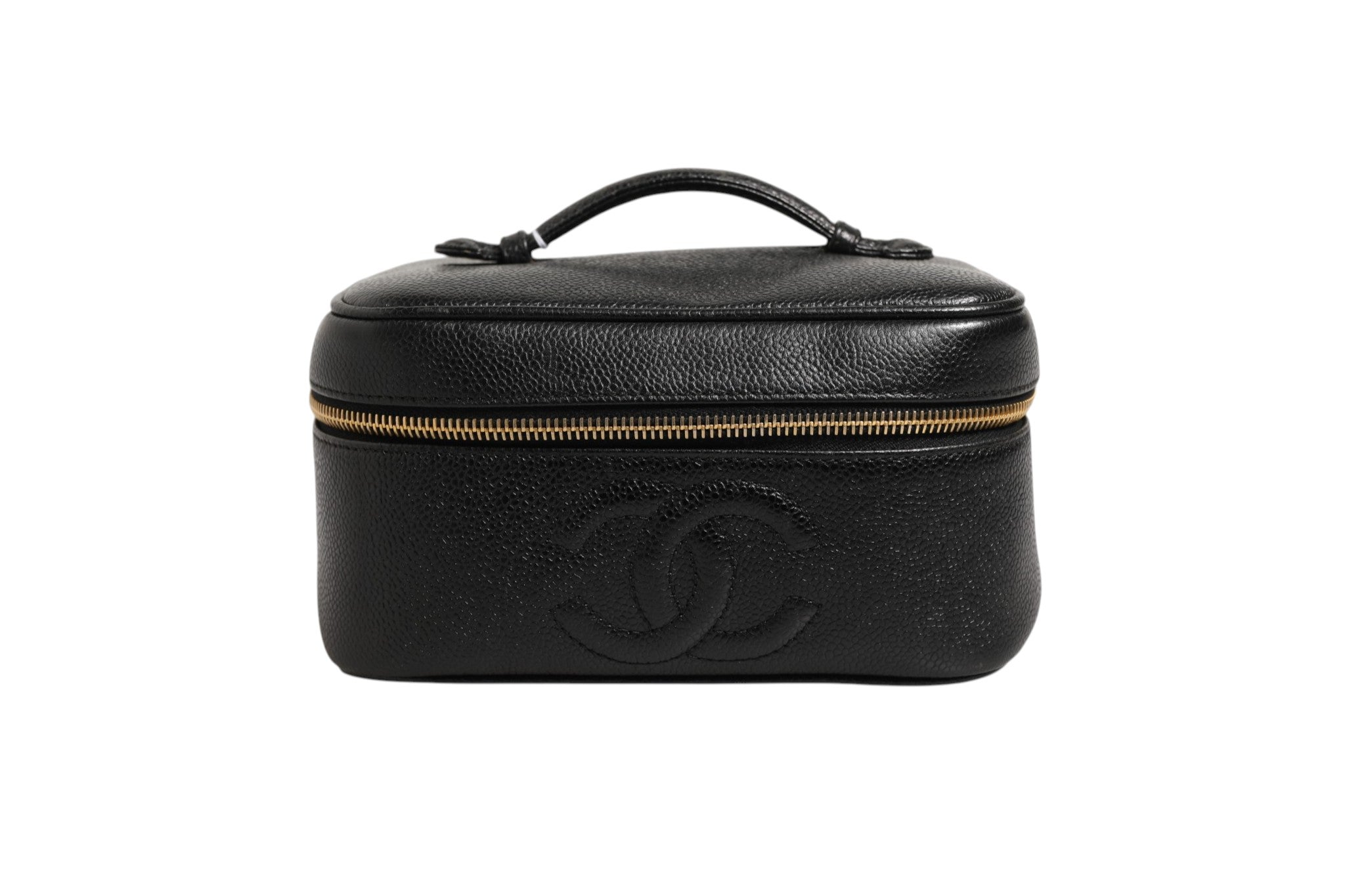 Chanel Black and gold makeup bag Chanel