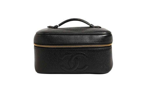 Chanel Black and gold makeup bag Chanel