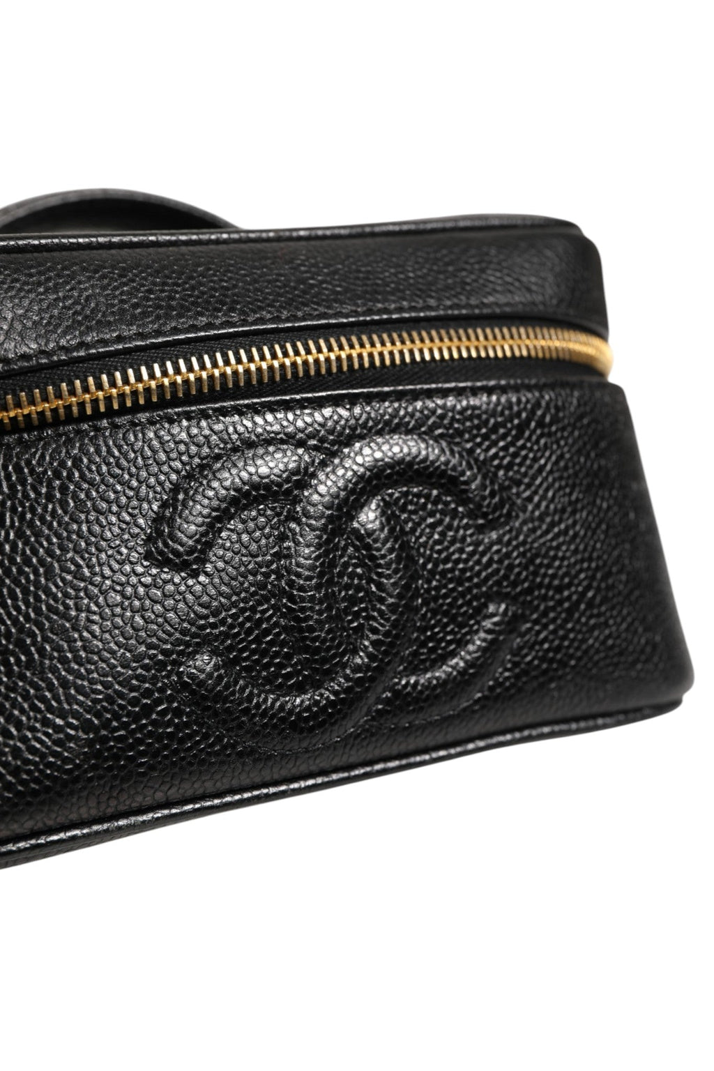 Chanel Black and gold makeup bag Chanel